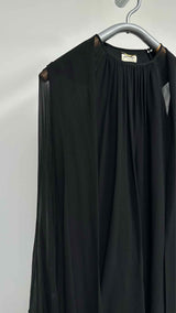 Saint Laurent L/S Silk Layered Mini Tulle Dress