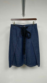 MM6 Button-Up Wrap Denim Skirt