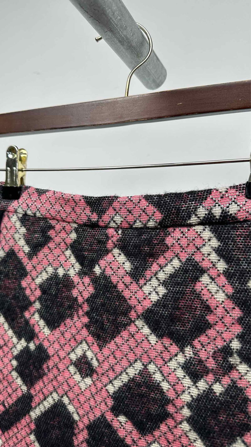 Balenciaga Check Jacquard Hybrid Skirt