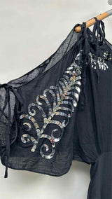 PRADA Sequim-embellished Drawstring Silk Dress