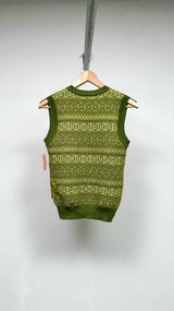Margiela Distressed Jacquard Knit Vest