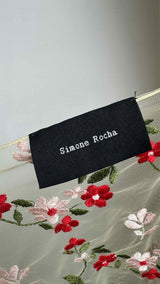 Simone Rocha Embroiderd Mesh Wrap Apron Skirt