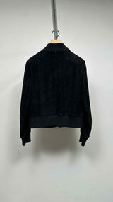 Sportmax Cropped Suede Leather BomberJacket