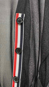 Thom Browne Silk Organza Cropped Cardigan