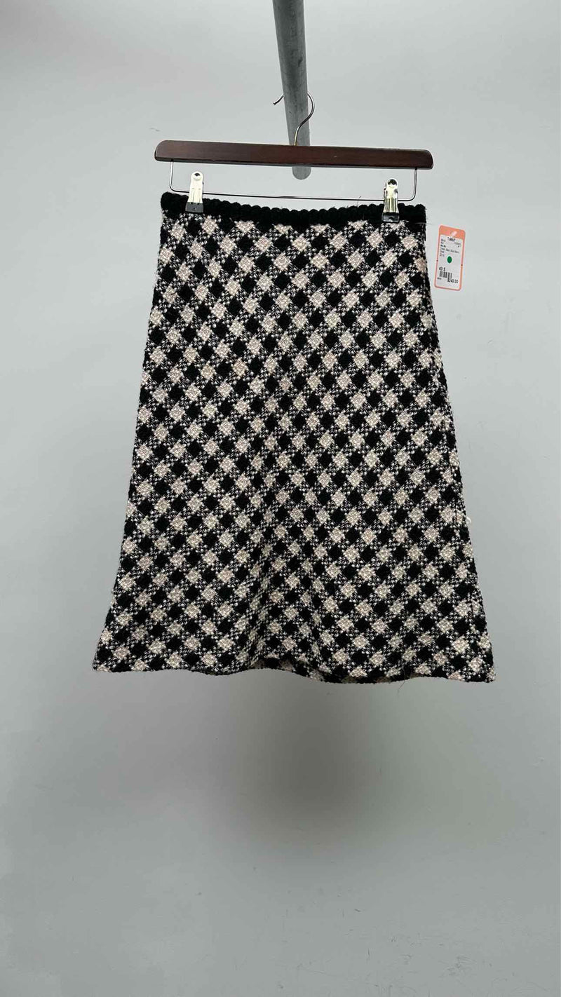 Miu Miu Tweed Check Skirt