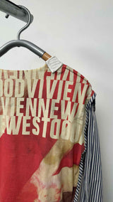 Vivienne Westwood Man Stripe Hybrid Bordage Muslin Shirt