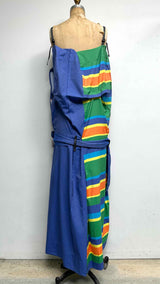 132 5. Issey Miyake N/S Color-Blocking Earth Long Dress