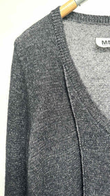 MM6 V-neck Wrap-slit Oversized Sweater