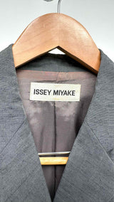 Issey Miyake Wrinkly Piping Detailed  Suits