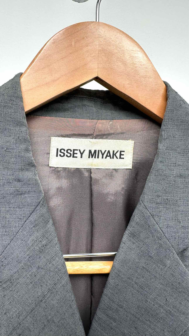Issey Miyake Wrinkly Piping Detailed  Suits
