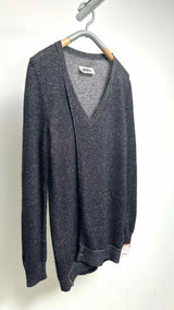 MM6 V-neck Wrap-slit Oversized Sweater