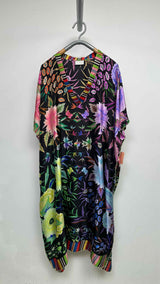 Pierre-Louis Mascia L/S Floral Kaftan Silk Dress
