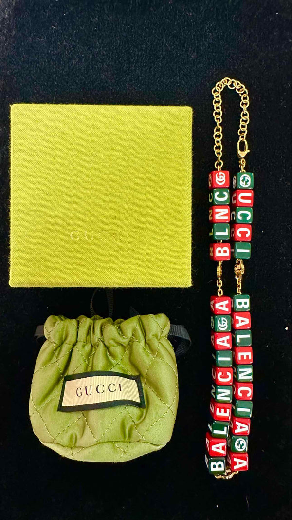 Gucci X Balenciaga Hacker Project Symbols Beaded Necklace