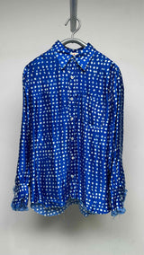 Marni Polka Dot Fringe Satin Shirt