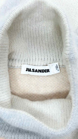 Jil Sander High-neck Stripe Casmere Sweater