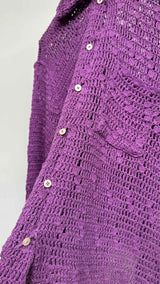 Bode Camp-collar Crochet Shirt