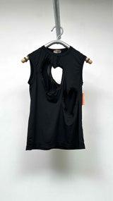Comme Des Garcons Heart Cut-out Tank Top