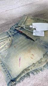 Margiela Distressed Short Denim Shorts