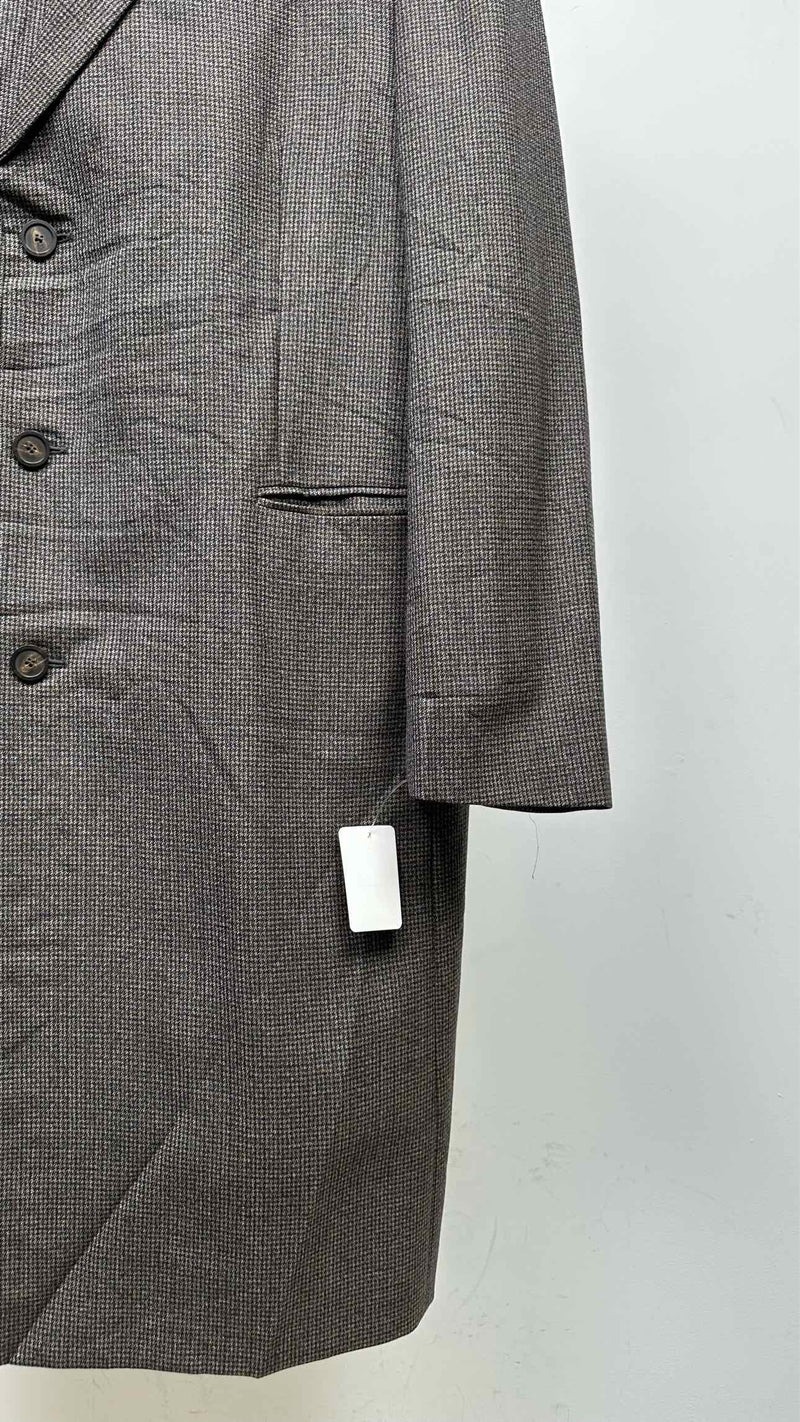 Balenciaga Double-breasted Houndstooth Oversized Long Coat