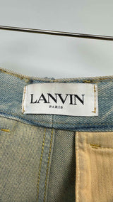 Lanvin Logo-jacquard Denim Cargo Shorts