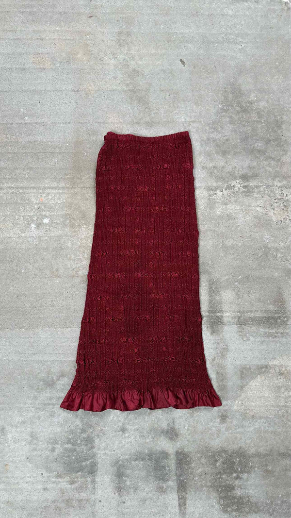 Yoshiki Hishinuma Stretch-pleats Long Skirt