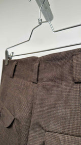 Evan Kinori High-waisted Houndstooth Wool Pants