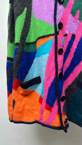 Sacai X Kaws Jacquard Knit Cardigan