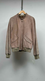 Gucci Eye-let Suede Bomber Jacket