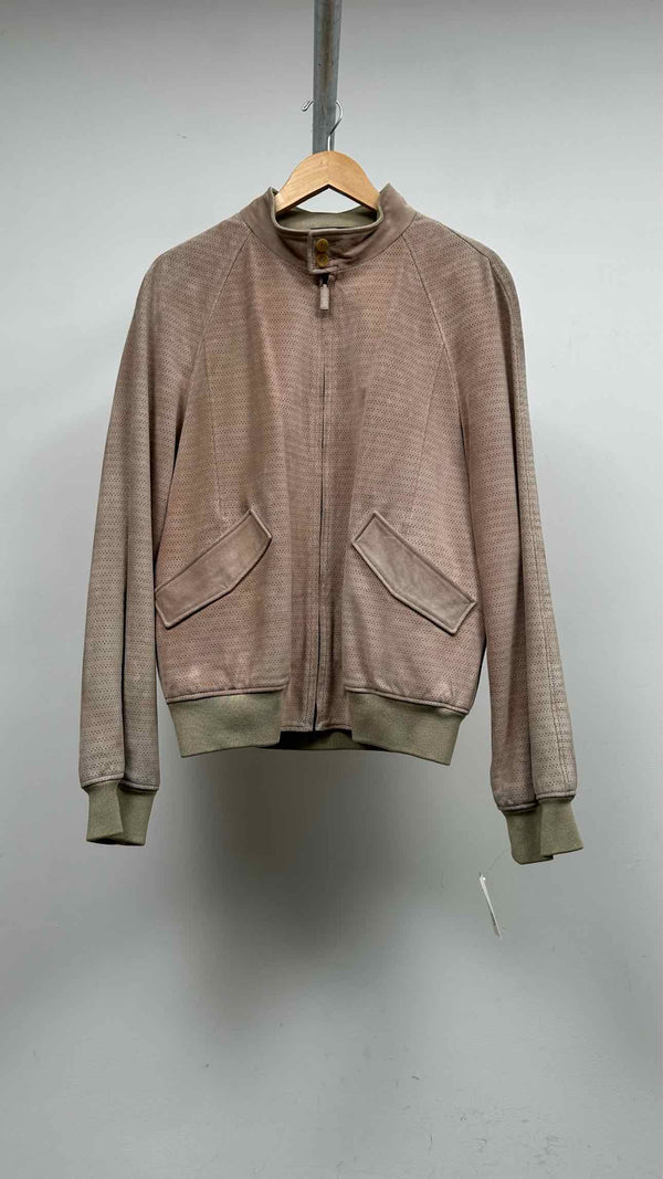 Gucci Eye-let Suede Bomber Jacket