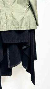 Comme Des Garcons Fleece-hybrid Hooded Over Coat