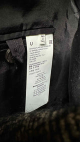 Margiela Double-breast Fuzzy Weave Long Over Coat