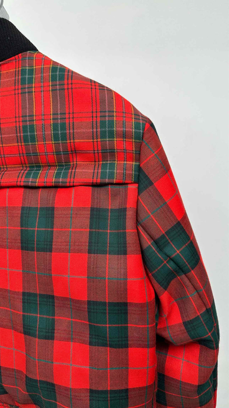 REGULATION Yohji Yamamoto Cropped Plaid Down Jacket