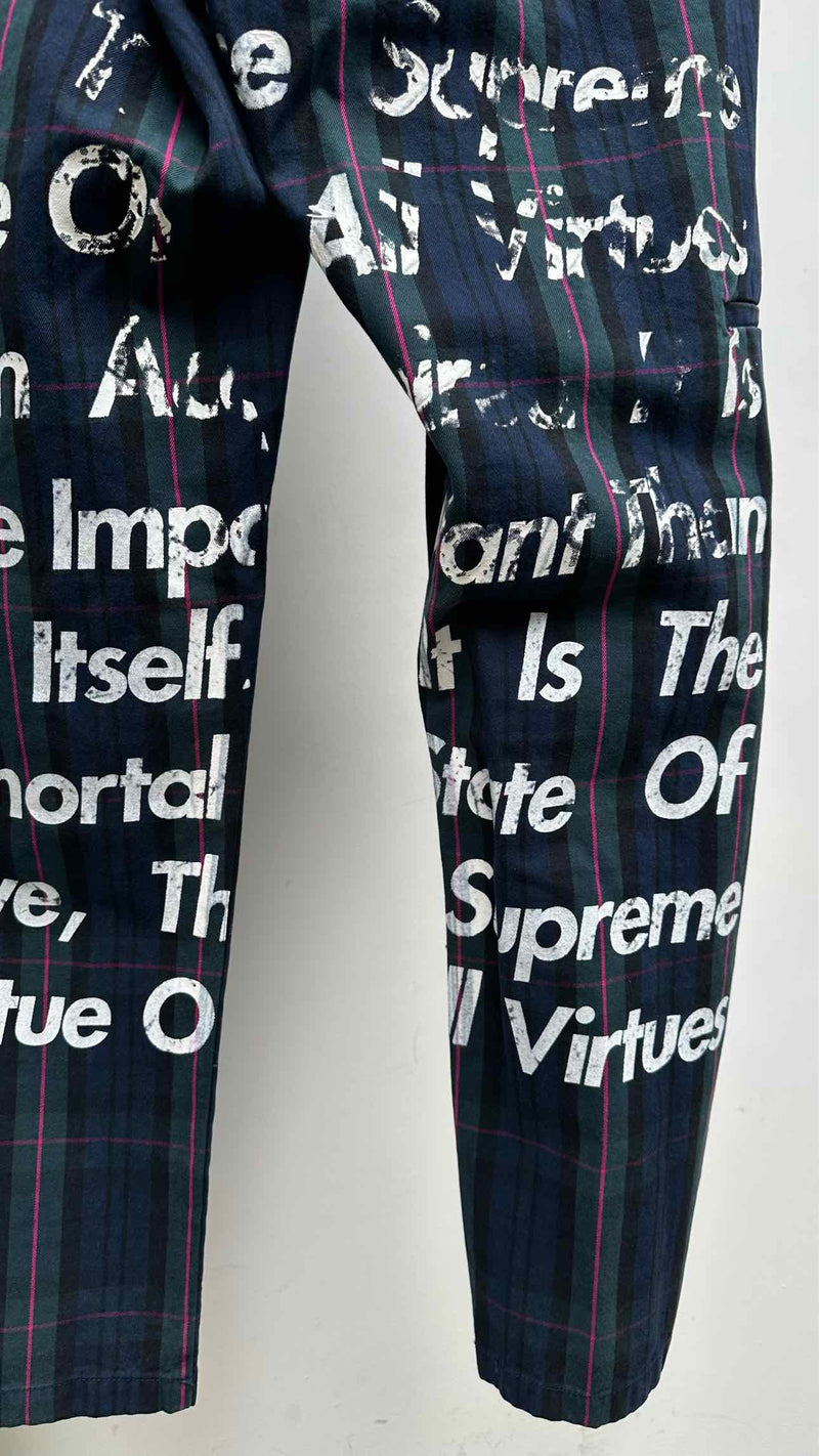 Supreme X Junya Watanabe Plaid Painted Work Pants