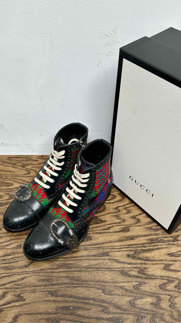 Gucci Tartan Queercore Boots