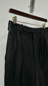Saint Laurent Pleated Leather Pants
