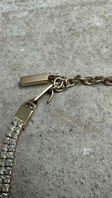 Versace Crystal/Metal Chain Belt