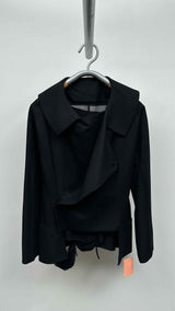 Yohji Yamamoto Back Silk Lace-up Detailed Jacket
