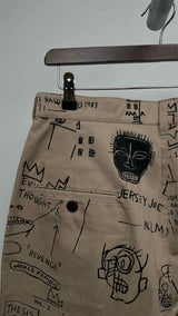 Junya Watanabe MAN X Basquiat Drop-Crotch Graphic Shorts