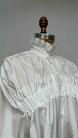 Noir Kei Ninomiya Puff-sleeve Ruched Shirt Maxi Dress
