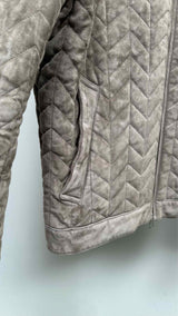 Brett Johnson Padded Suede Racer Jacket