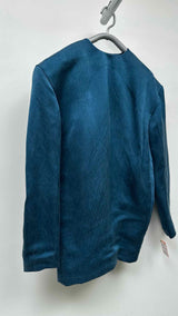 Saint Laurent L/S Stonewashed Silk Satin Boxy Mini Dress