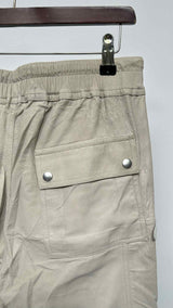 Rick Owens Drop-crotch Suede Leather Easy Pants