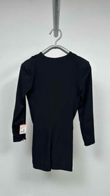 Saint Laurent L/S Heart Zip-up Gathered Bodysuits