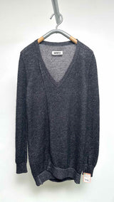 MM6 V-neck Wrap-slit Oversized Sweater