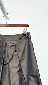 CELINE Pleated Chain-detailed Skirt