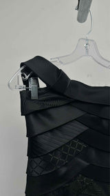 Coperni One-shoulder Tie Reconstructed Mini Dress