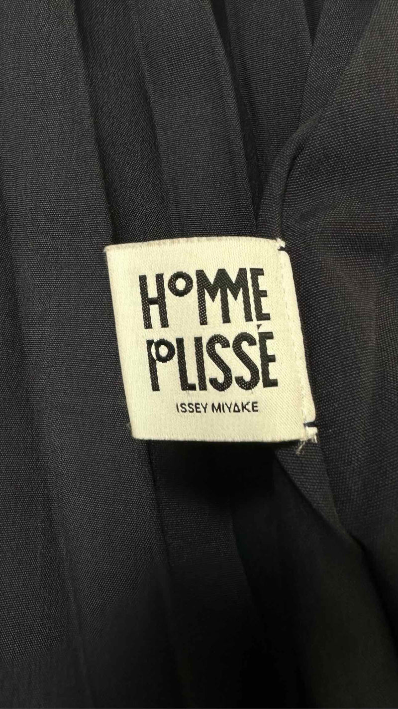 Homme Plissé High-neck Pleated Coat