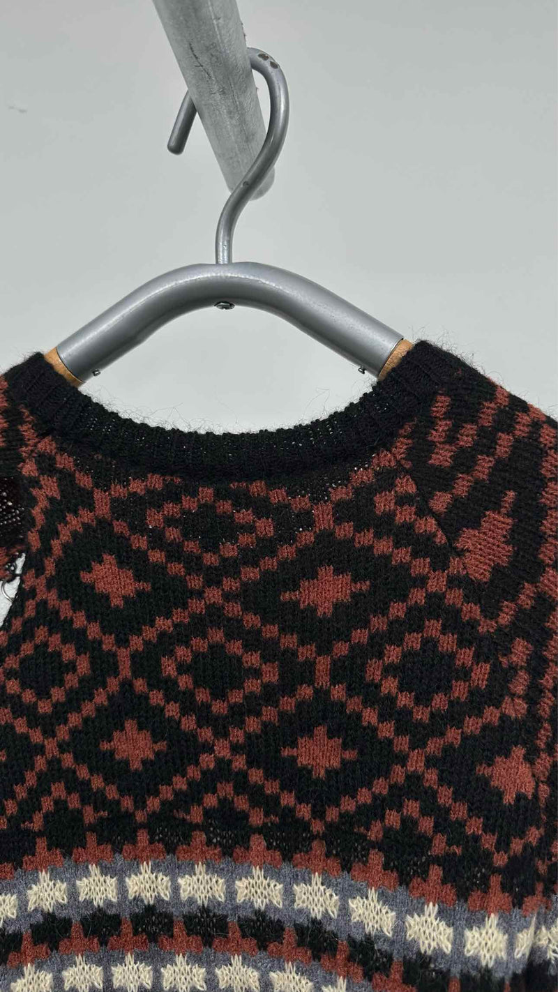 Raf Simons Iron-ring Cut-out Nordic Sweater