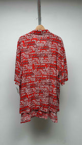 Balenciaga S/S Oversized Love Poem Satin Shirt