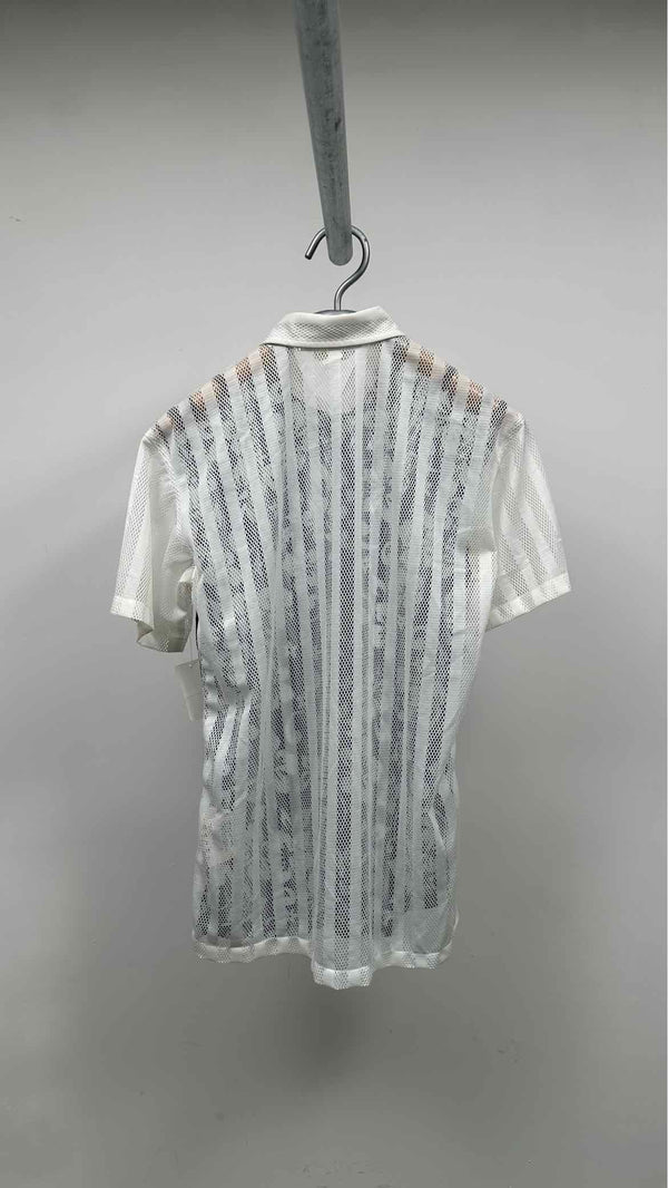 Comme Des Garçons Shirt S/S Floral Mesh Shirt